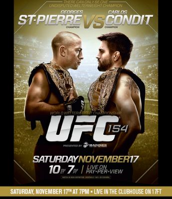 UFC 154 : la carte préliminaire
