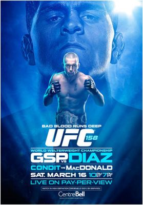UFC 158 : St-Pierre vs Diaz, c’est confirmé pour le 16 mars à Montréal!