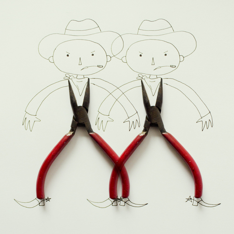 Fusion parfaite entre dessins et objets de la vie de tous les jours?