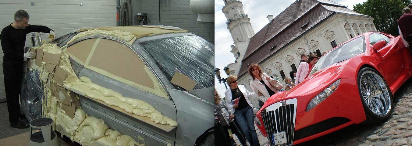 Découvrez comment il a transformé ce véhicule en bolide de course avec de la mousse! -4
