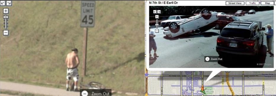 12 drôles d'images récupérées de Google Street