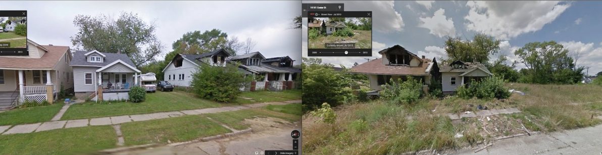 Le déclin incroyable de Détroit vu par Google Street View
