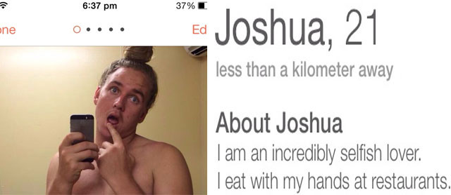 Tinder : Ce gars à le pire profil au monde... ou le meilleur... à vous de voir!