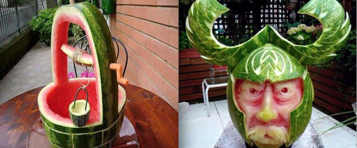 18 oeuvres magnifiques faites à partir de melons d'eau