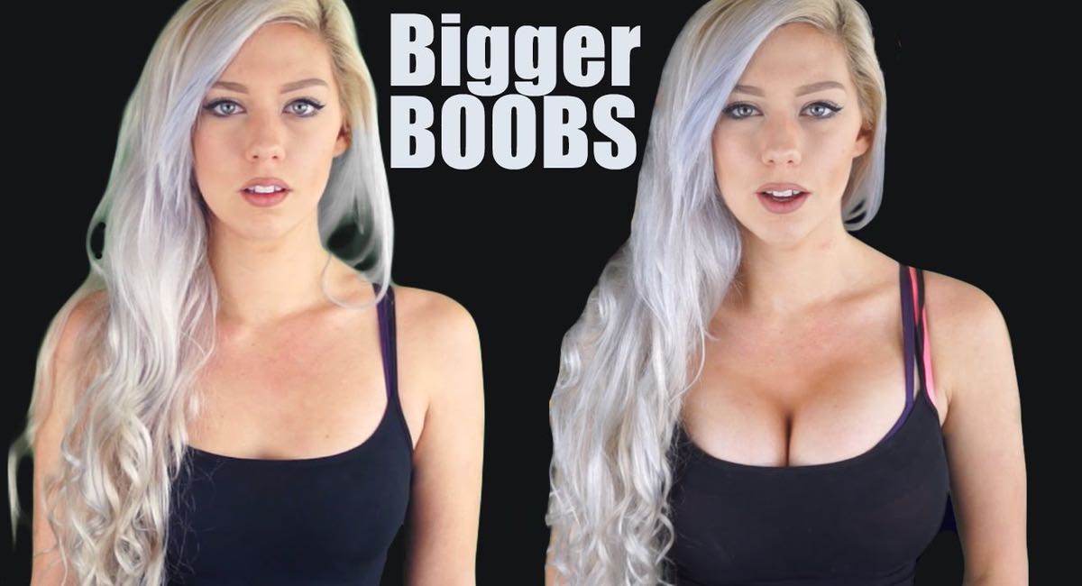Cette fille trop sexy vous montre comment elle grossit naturellement la taille de sa poitrine