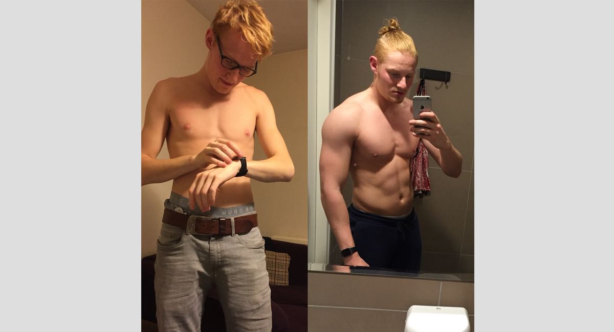 Voici ce que ce gars trop maigre a fait pour transformer complètement son corps en seulement…