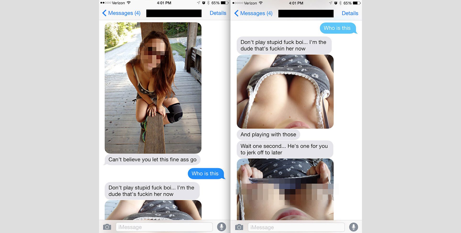 Ce gars voulait faire son frais en textant l'ex de sa blonde. Il s'est fait ramasser SOLIDE!