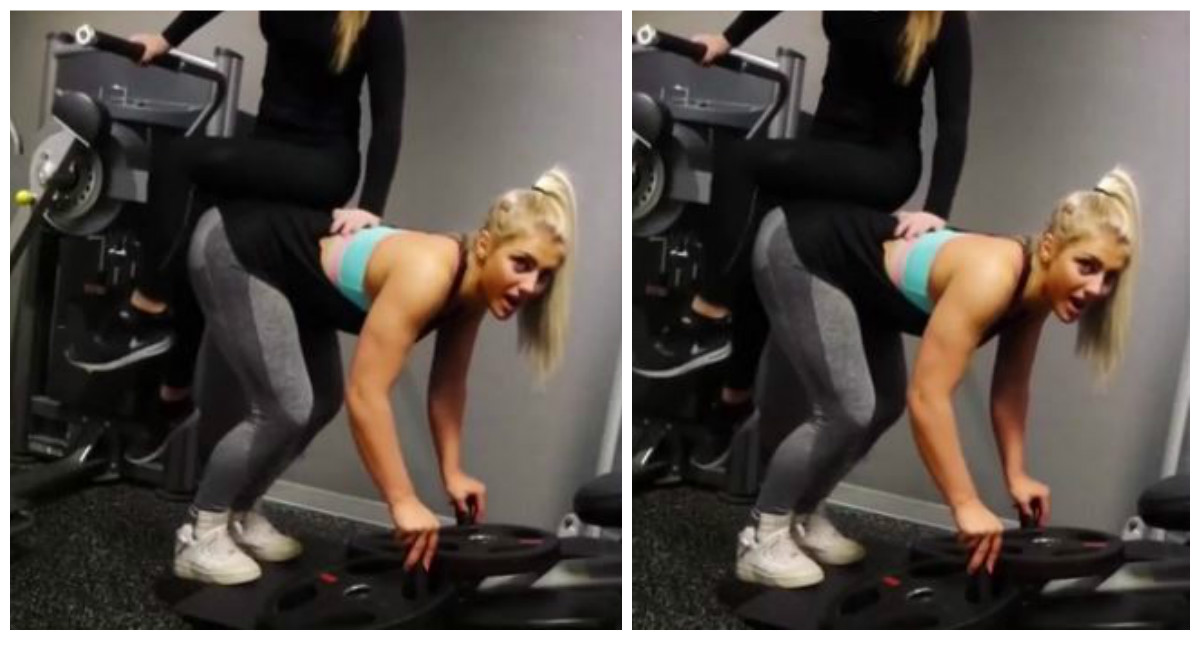2 filles trop sexy s’entrainent intensément! T’auras vraiment envie d’aller les rejoindre!