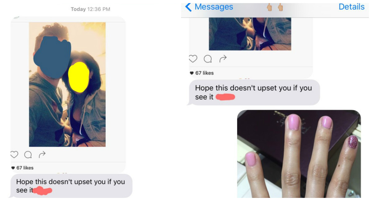 Il envoie une photo de sa nouvelle blonde à son ex. Il se fait démolir solide!