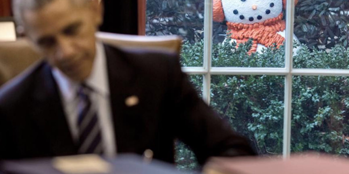 L'équipe d'Obama a décidé de lui jouer un tour pour Noël!